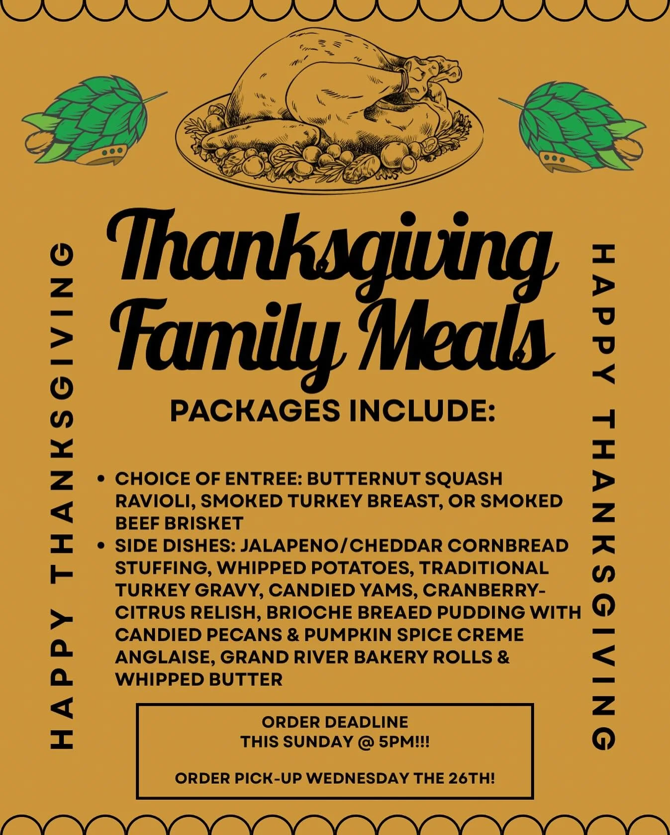 Who says Thanksgiving has to be hard?
We&rsquo;re bringing the smoke, the spice, and the candied yams straight to your table.
Choose your fighter: smoked turkey, brisket, or butternut squash ravioli
Deadline = THIS Sunday 5PM. Don&rsquo;t
sleep on it