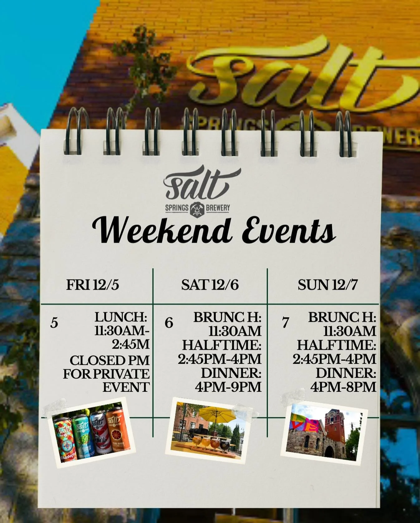 This weekend at Salt Springs Brewery! ✨✨✨