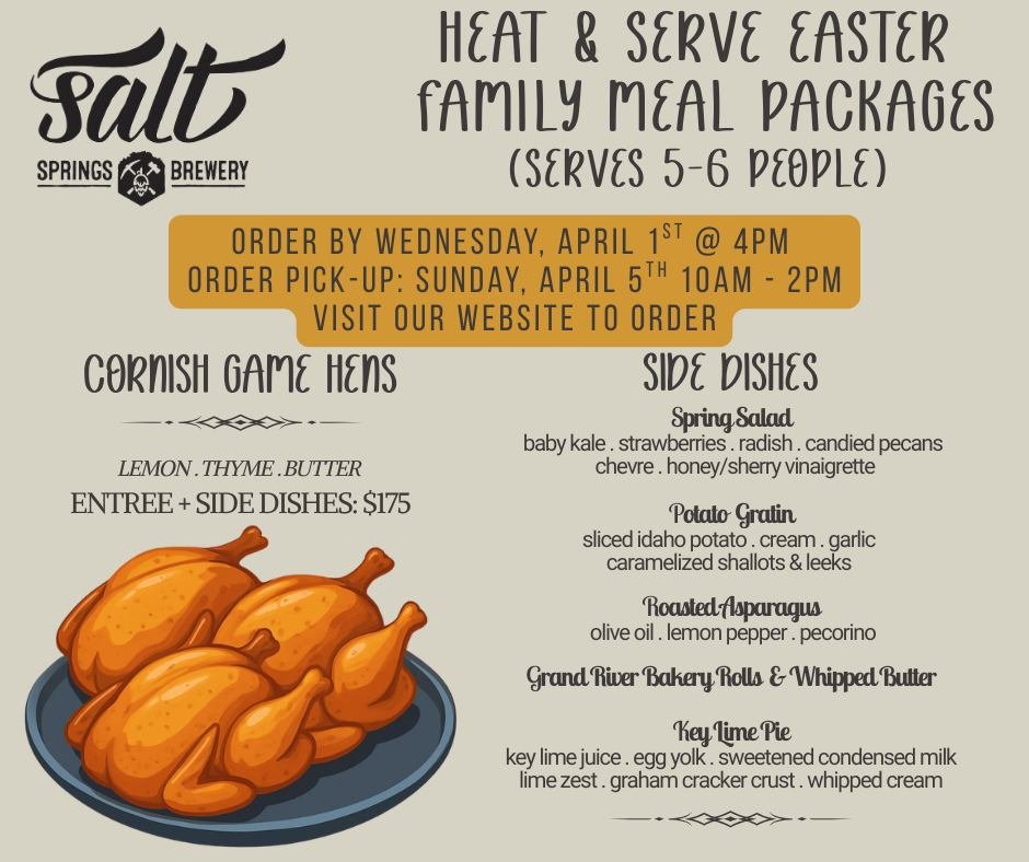 And more! 🐰
https://www.saltspringsbrewery.com/heat-serve-family-meals-catering-keg