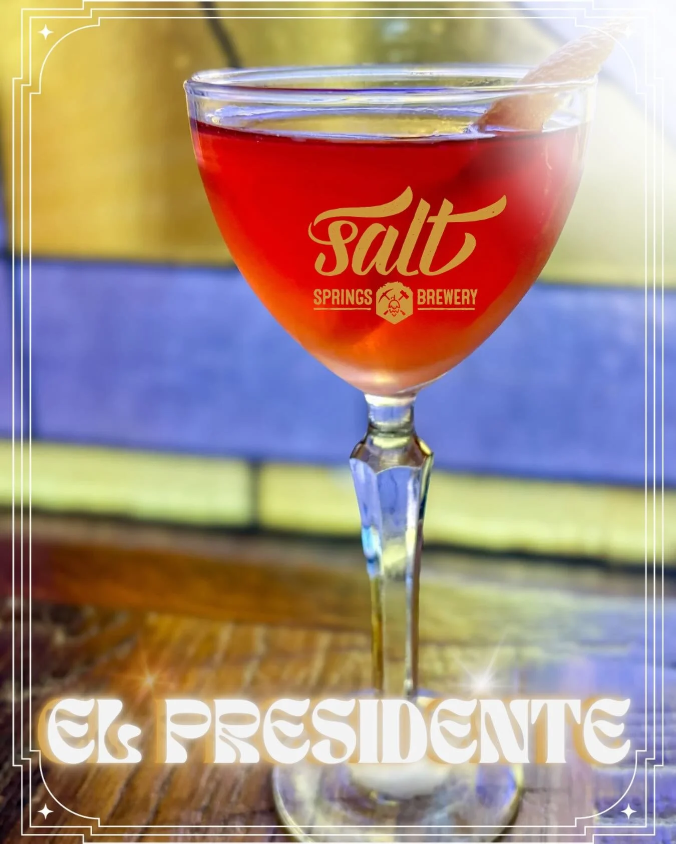 ‼️🚨NEW COCKTAIL🚨‼️

Elevate your evening with El Presidente. 

Crafted with golden rum, our meticulously house-made dry vermouth, Salt&rsquo;s artisanal orange liqueur, and rich house grenadine &ndash; a timeless Cuban-inspired pour, reimagined glu