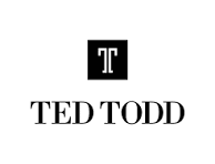 Ted Todd logo with black square and white initials 'T T' above the text 'TED TODD' in black letters