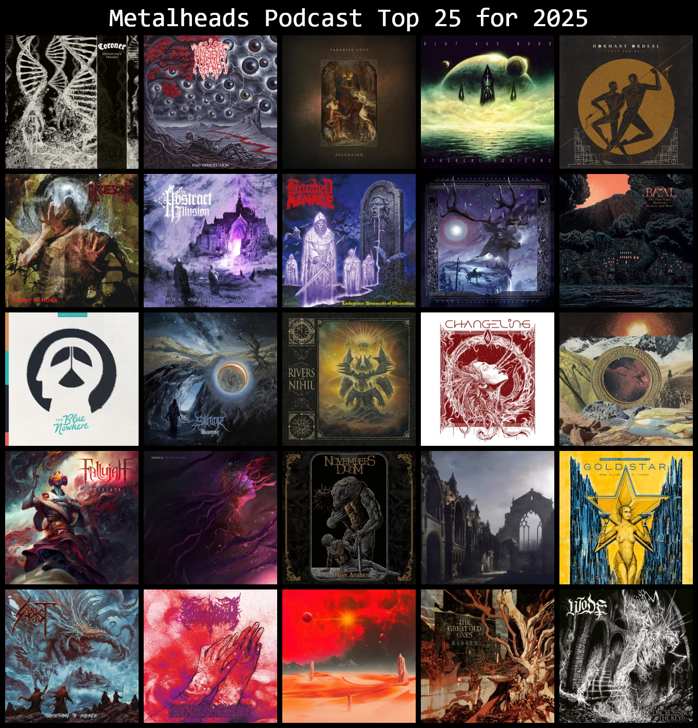 Metalheads Podcast Top 25 Albums of 2025 - The Lists