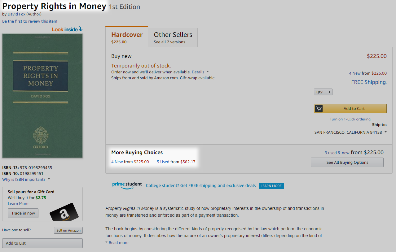 Property Rights in Money