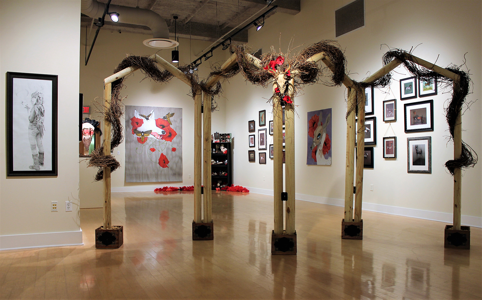  Installation at the Scarfone/Hartley Gallery during the HUMANATURE University of Tampa Arts Senior Exhibition. 