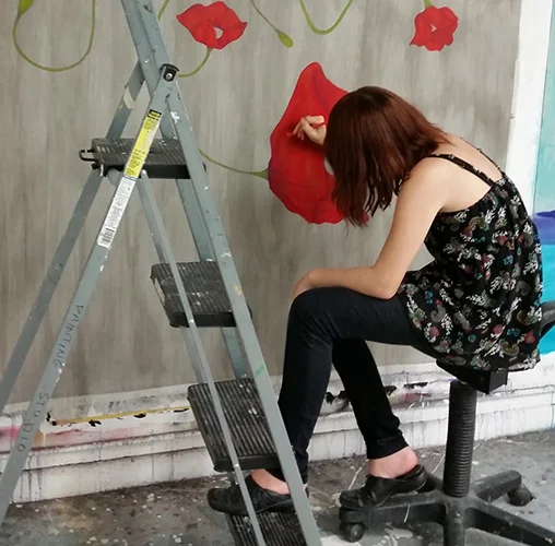 While working on Emahi in 2013.