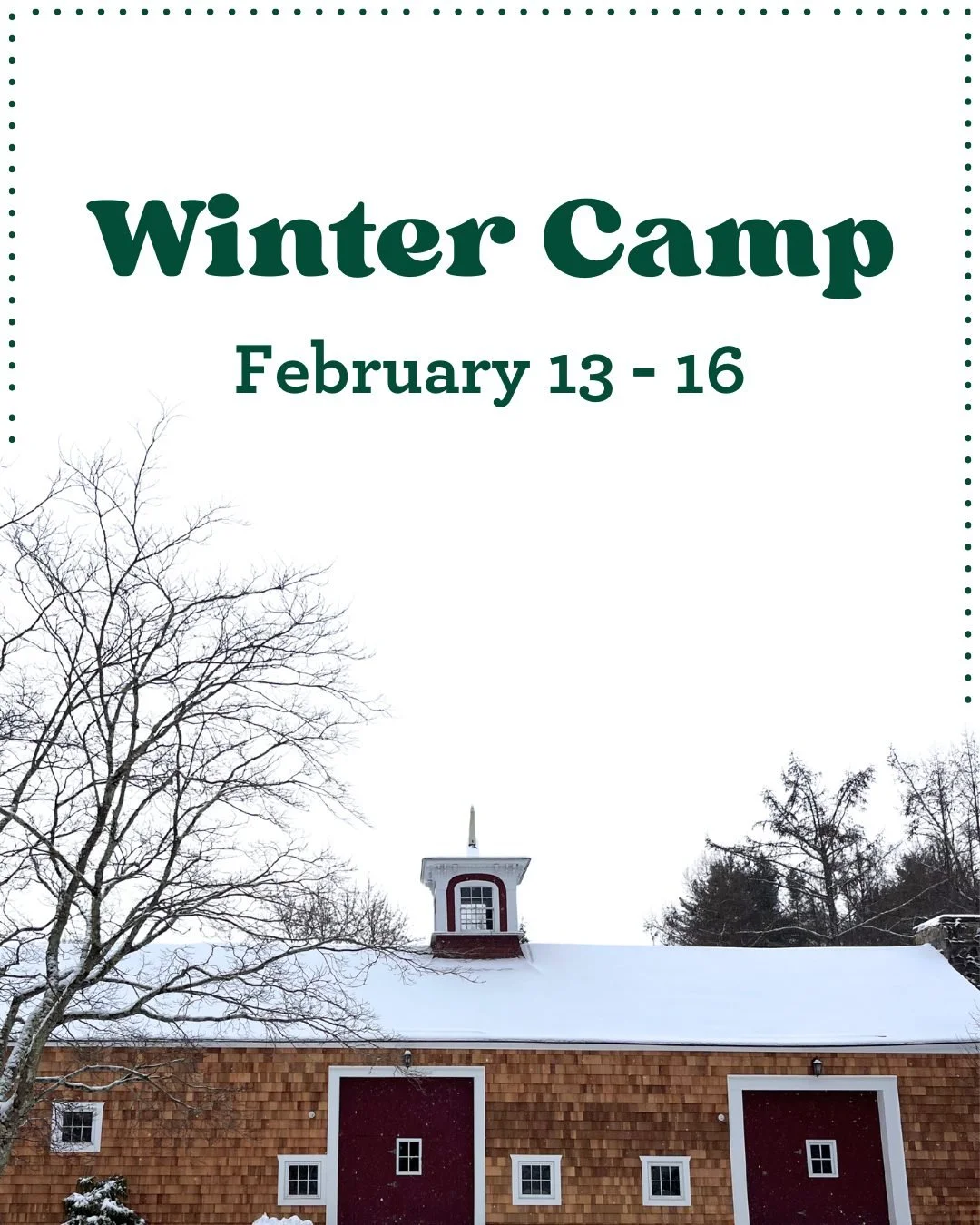 Registration is OPEN for Winter Camp! Teens in grades 7-11 can expect to play games both inside the main house and outside in the snow, make crafts, and enjoy good company. This weekend typically sells out, so reserve your spot today and enjoy the st