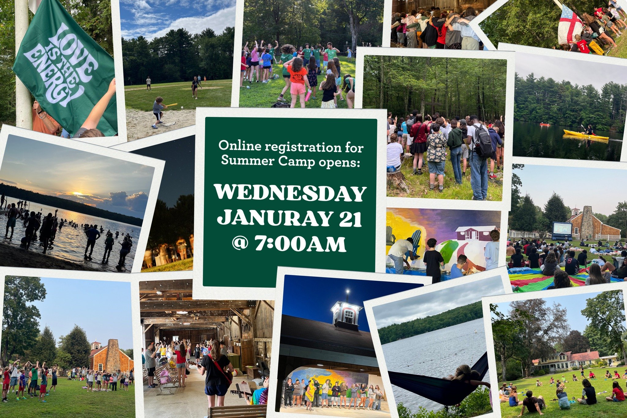 Mark your calendars and set your alarms!!! Online registration for Summer Camp opens in just TWO WEEKS on Wednesday, January 21 at 7:00am! The link to register will be posted on our social media and on the summer camp page of our website. We can't wa