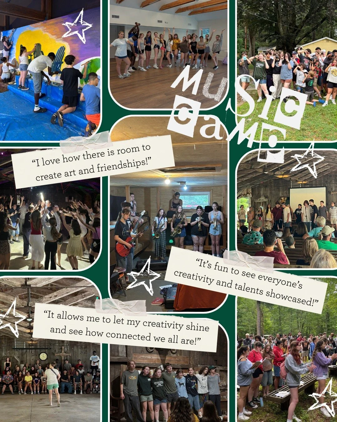 Do you have a camper entering grades 7-12? Sign them up for Music &amp; Creative Arts Camp this summer! 

This week focuses on the celebration of performing and visual arts! Campers will choose a workshop such as dance, rock-band, a cappella, mural, 