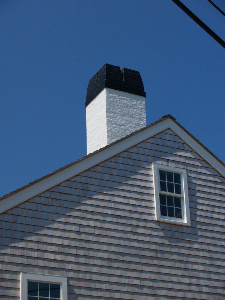 White and black chimney