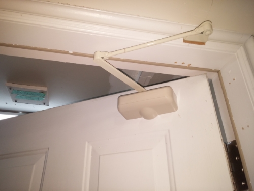 Self-closing fire-rated doors located between main and secondary unit, as well as in furnace rooms, are part of the containment aspect of fire safety
