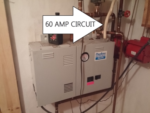 Here's what we saw - a high quality Slant/Fin electric hot water boiler heating system - You don’t see these everyday