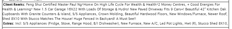 This one is just funny – They just spent a good third of their listing page on Feng Shui, thereby eliminating a bunch of prospective buyers who might not care about that.