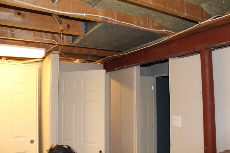 Post and beam system is much more ideal for opening up a basement space compared with a structural wall