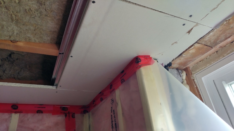 Onc of my client's basement suites - addresses fire stopping issue by inserting fire rated drywall all the way to foundation and fire caulking it, before framing the walls. There are other ways as well.