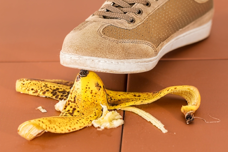 Are people still leaving banana peels on the floor?