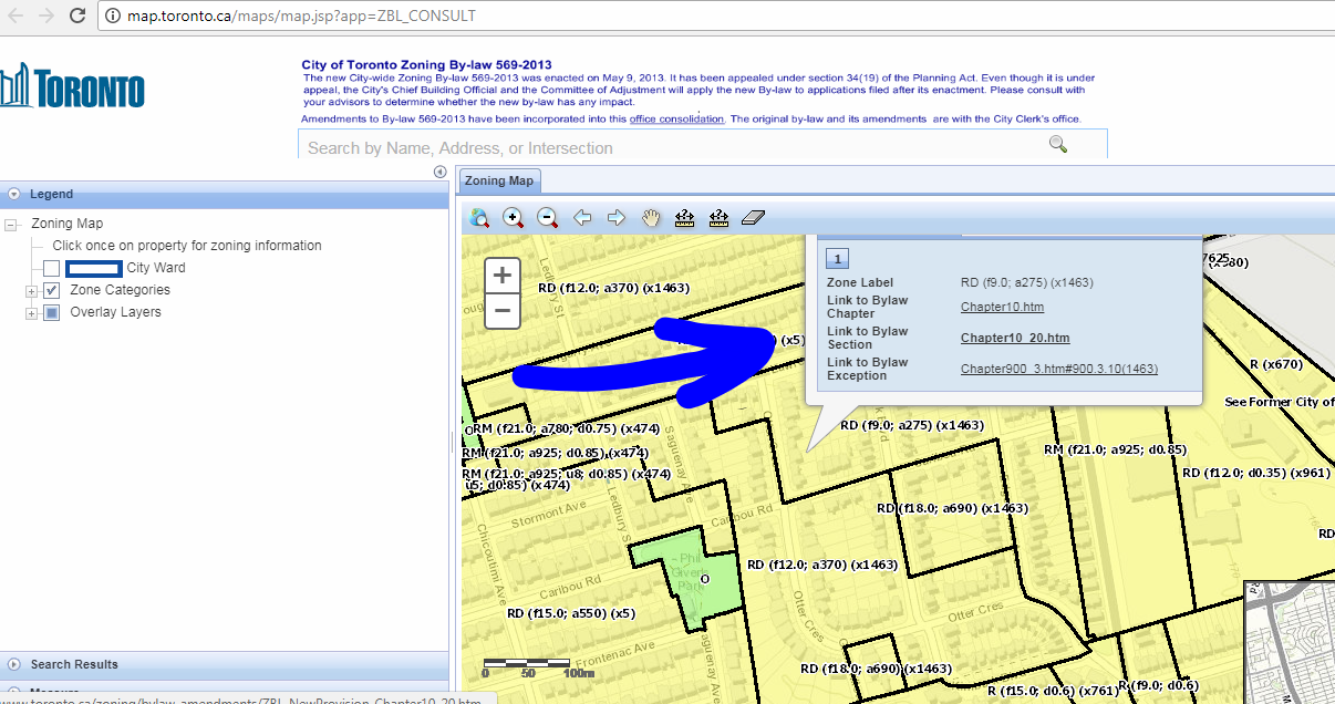 You can punch in an address - Here you can drill down into the Bylaw section that will tell what you can do with the property and what the rules are