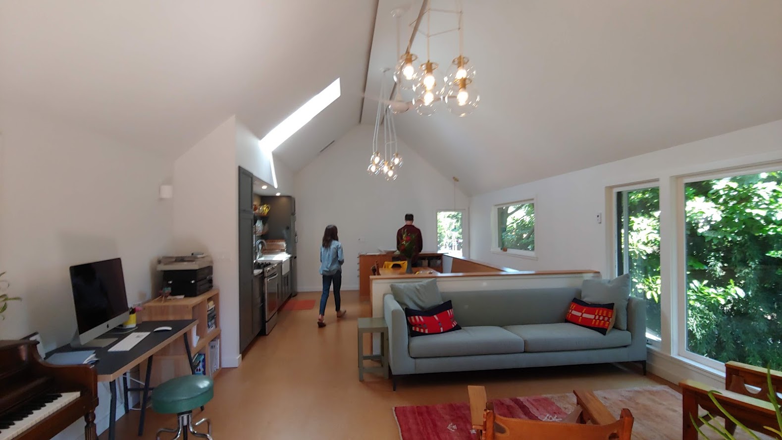 2 bedrooms on the main level. This is the open concept living/dining/kitchen space on the 2nd level.