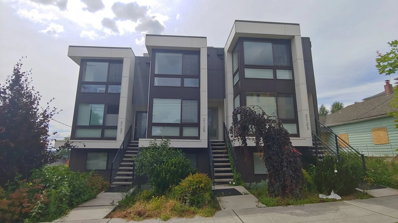 3 Townhouses on a single family lot. Lower level usually has a “flex space” with studio apartment with kitchenette that can be used by family members or rented out through Airbnb.