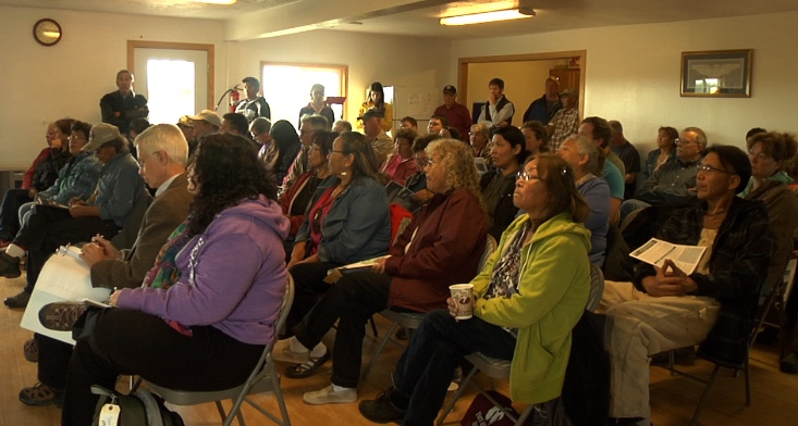 Bristol Bay residents speak in support of strong protections during the August 2014 hearing in Iliamna, AK.