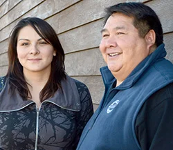 Pete (right), with his daughter, Kristina (left)