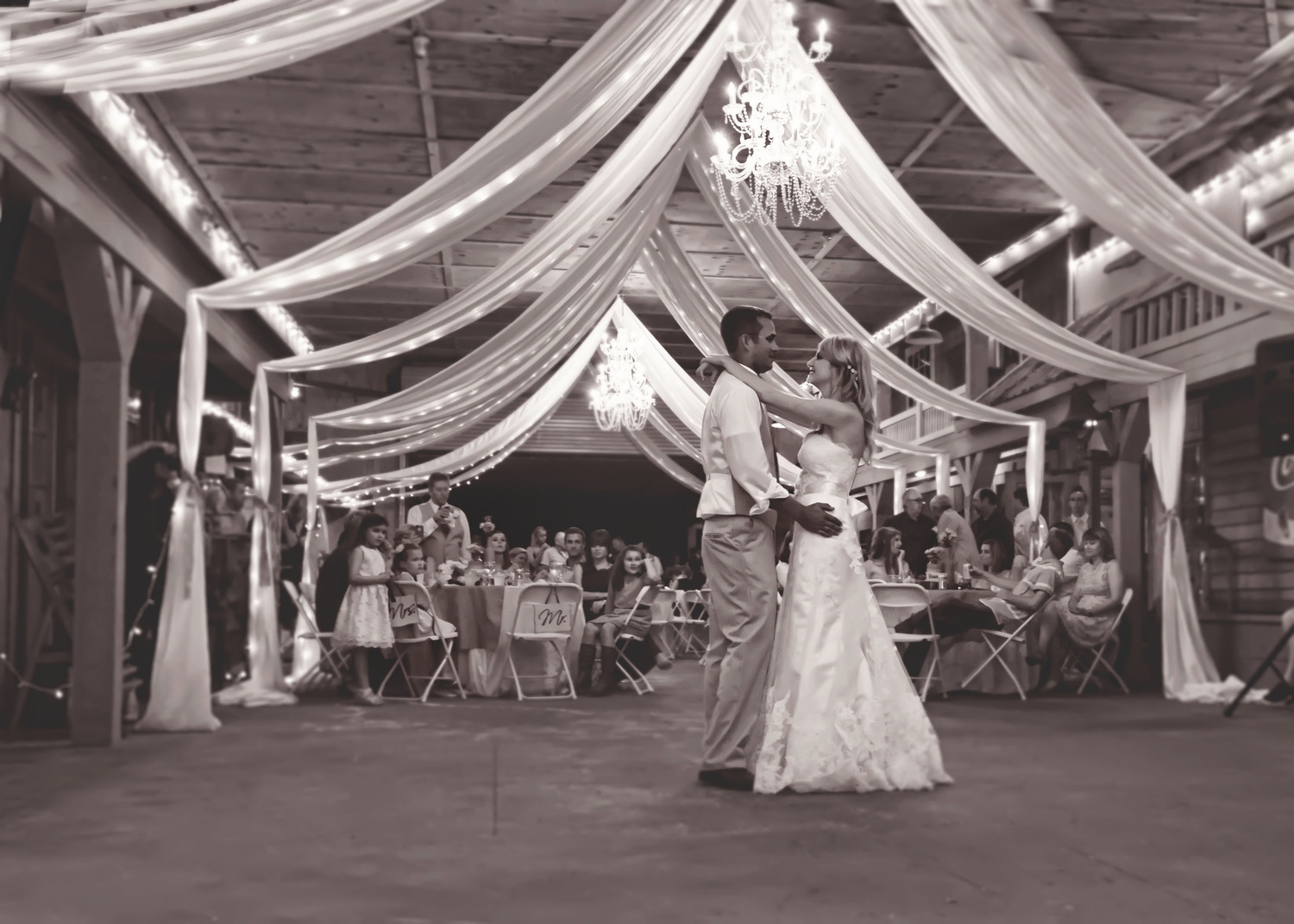 reception at Muse Farms, GA