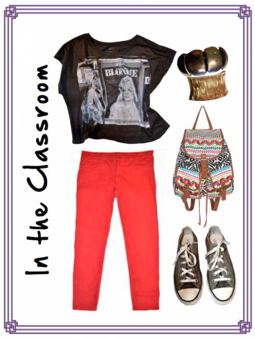 how to wear colored jeans