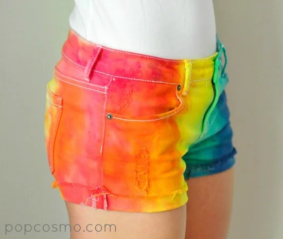 Tie-Dyed shorts tutorial