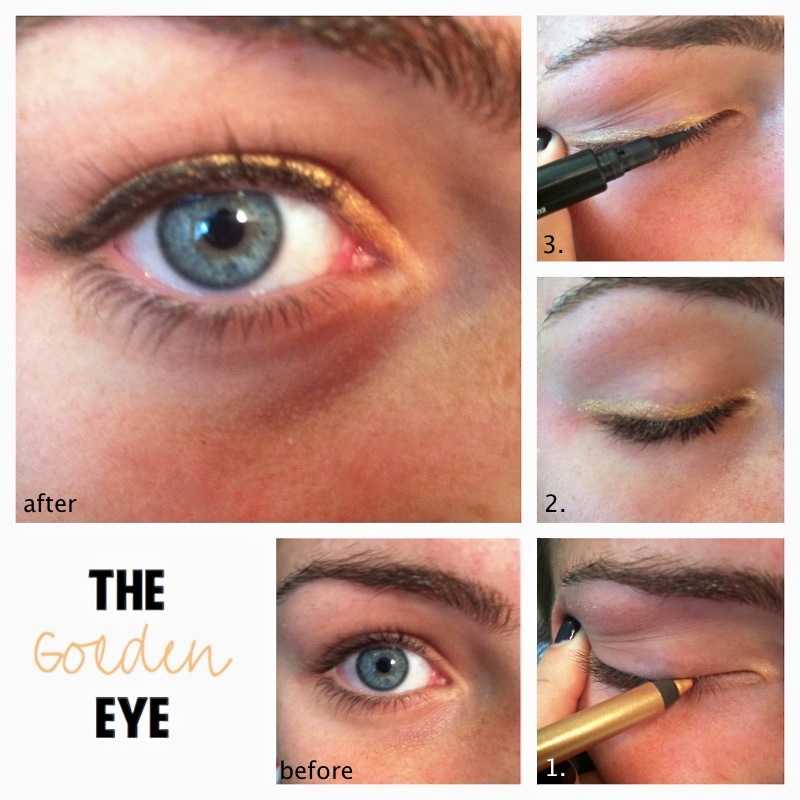 gold eyeliner tutorial