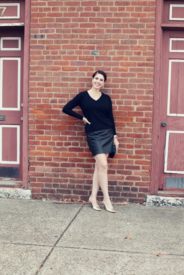 leather skirt