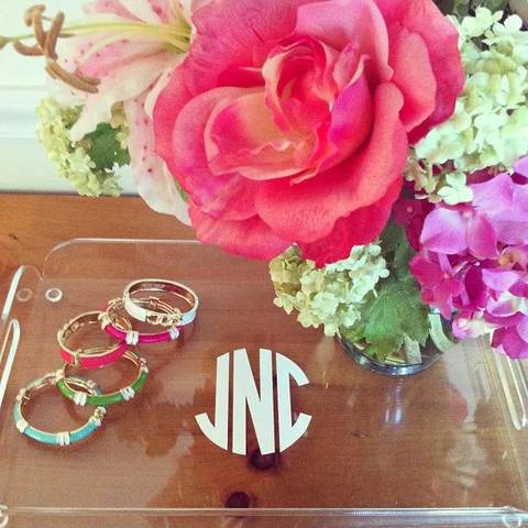 monogram tray