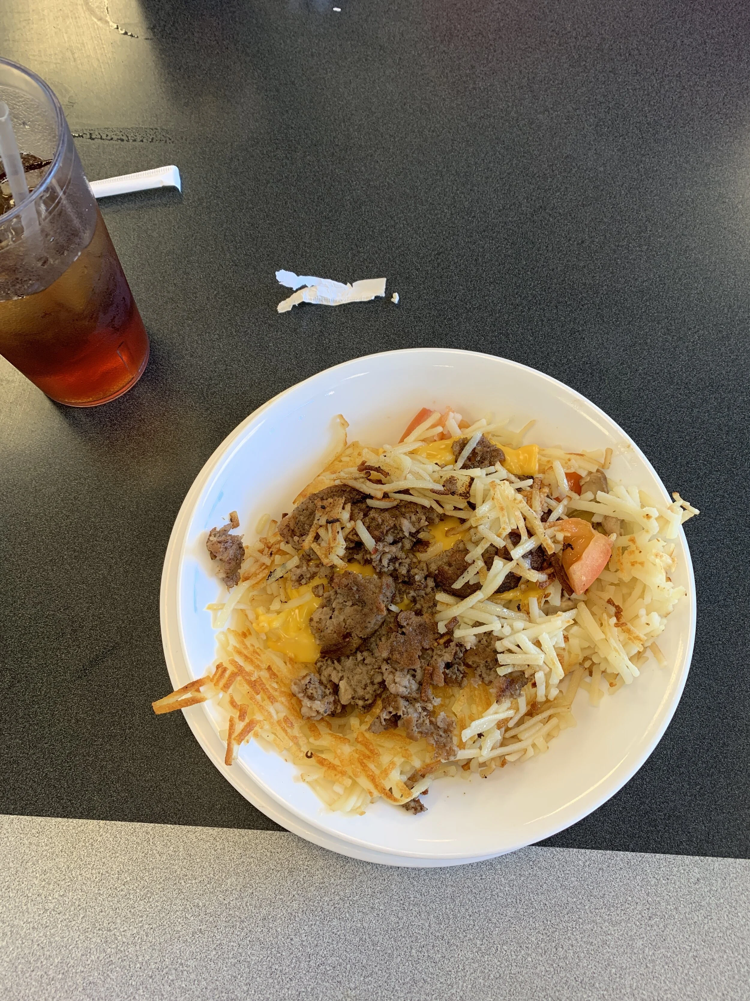 I went to Waffle House this past week which, if you know me, is a huge deal. I should be sponsored by them by now, but it’s fine, I’ll continue to eat their greasy fresh goodness. If you’re curious, I can’t eat eggs so I order the hash brown bowl with cheese, sausage, tomatoes, and mushrooms. Next time I’m definitely adding jalepenos.