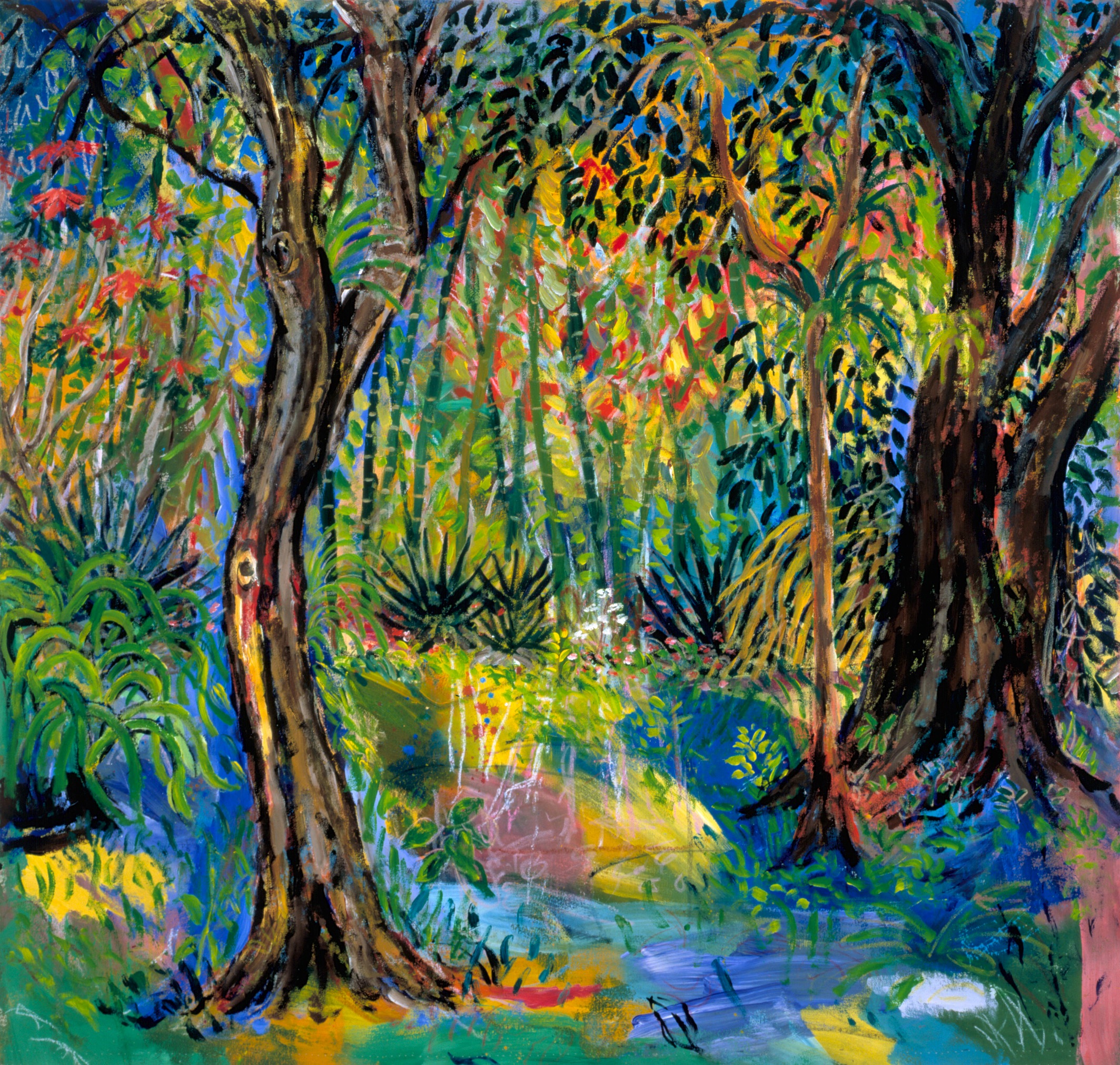 "Edge of the Forest XI," mixed media on canvas, 74 inches x 69 inches
