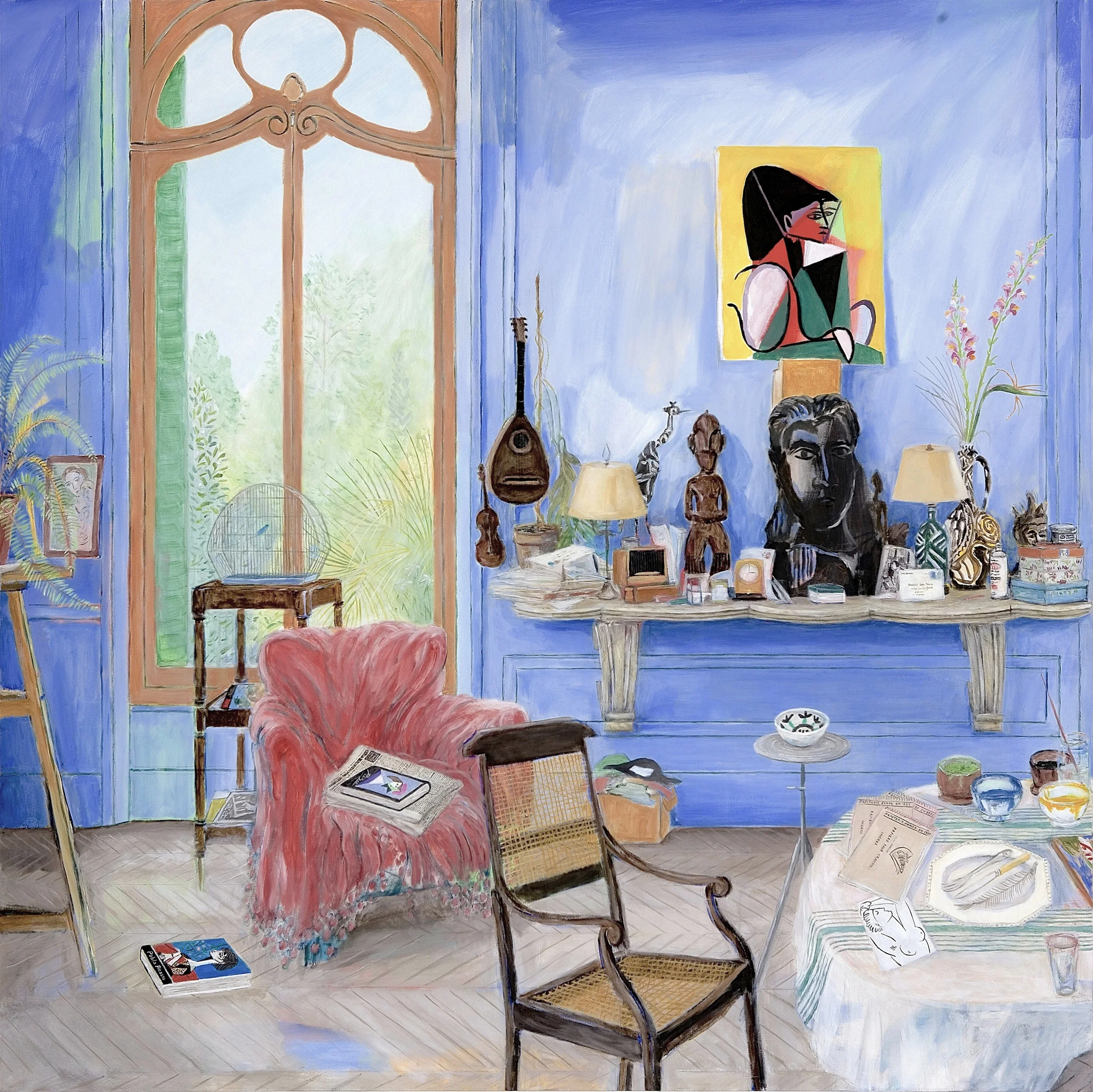 "Picasso's Villa," Panel Vll, 66 x 66 in (168 x 168 cm)