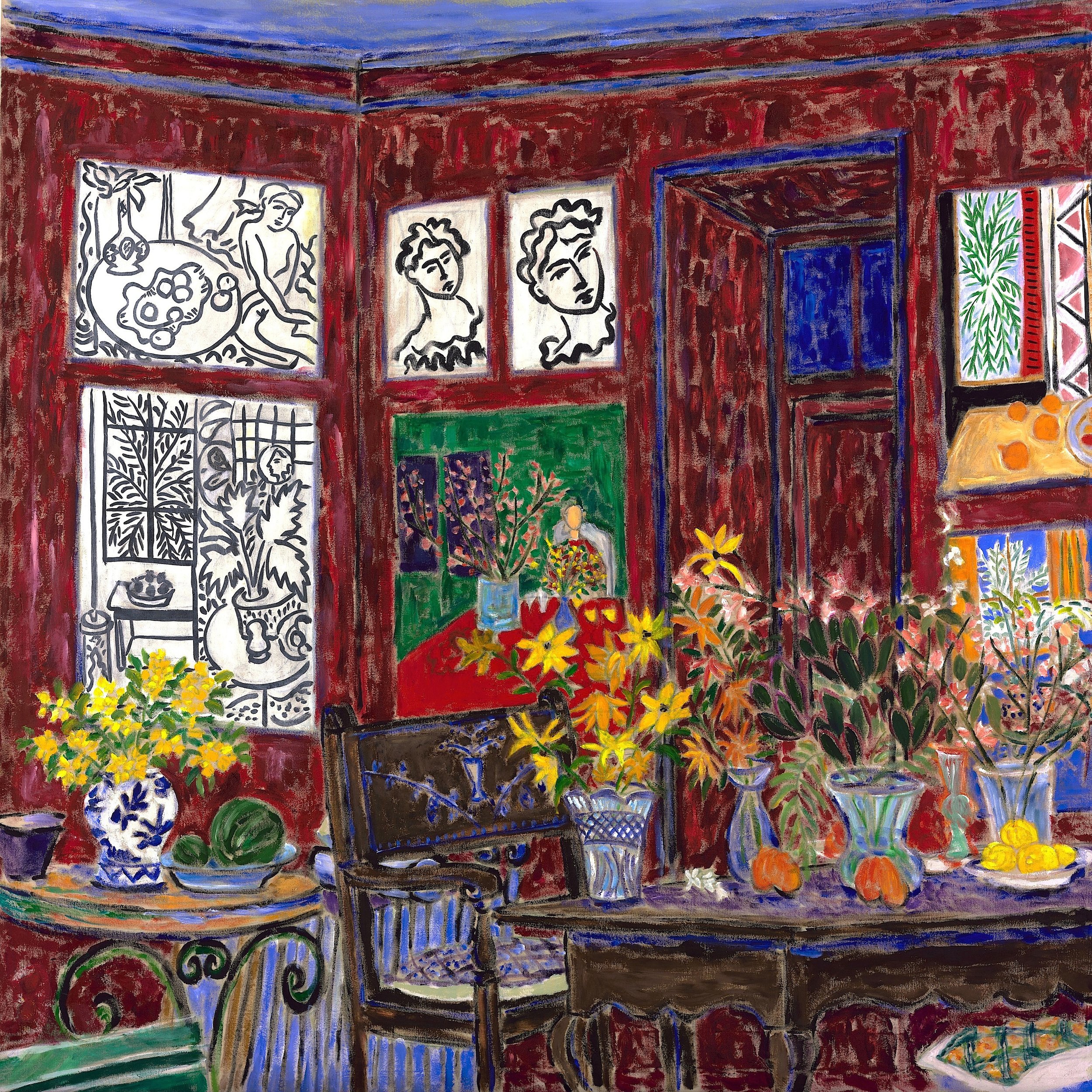 "Matisse's Studio (Vence, 1948)" 2007-15, mixed media on canvas, 60” x 60” (152 x 152 cm)