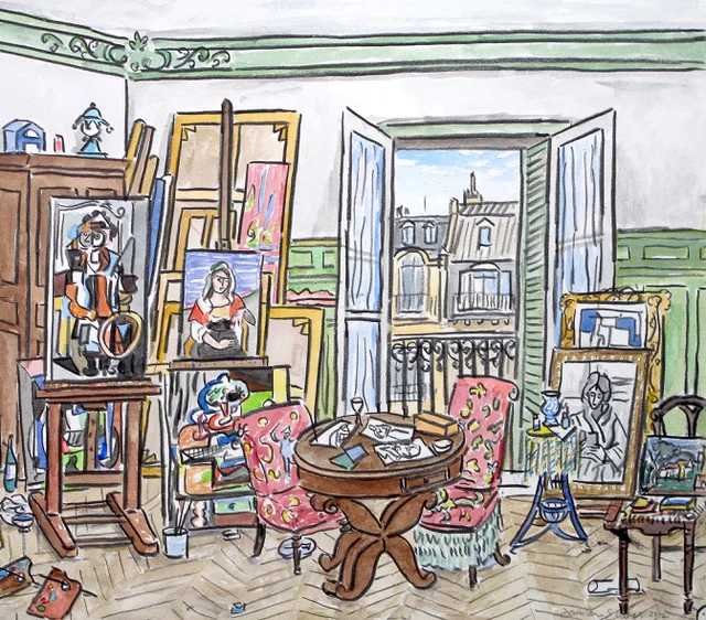 1928"Picasso's Studio Rue de la Boetie/Paris"