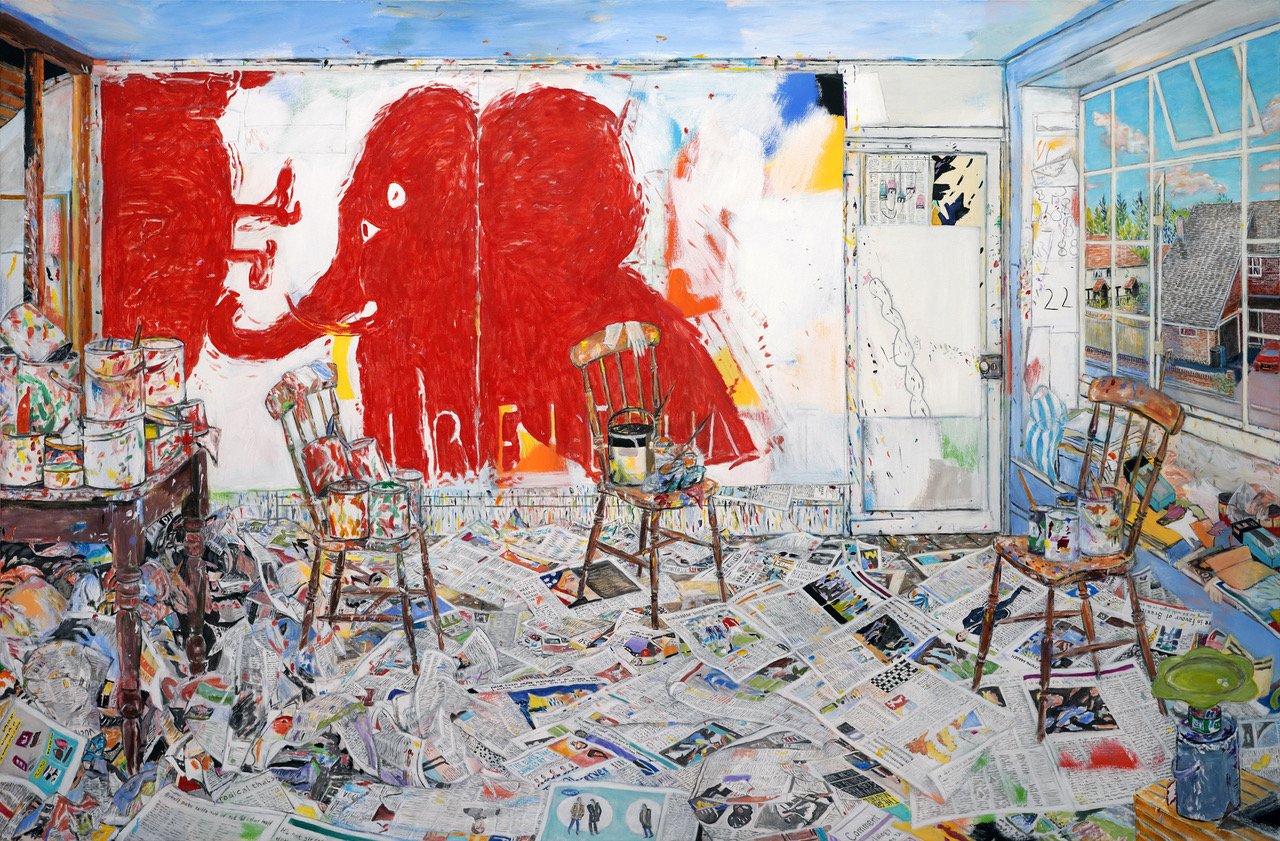 Rose Wylie's Studio (London, 2016)