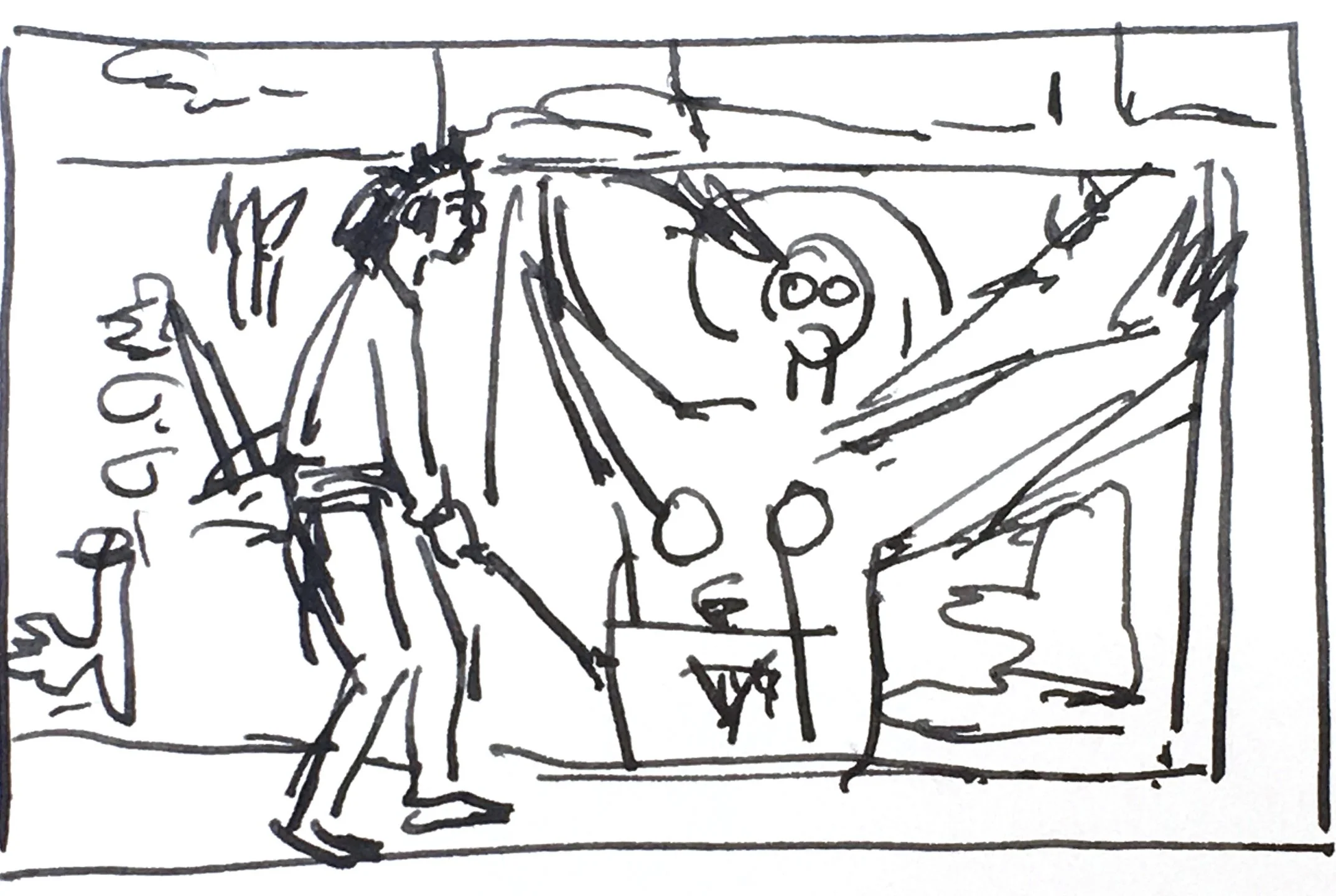 Basquiat, ink on paper