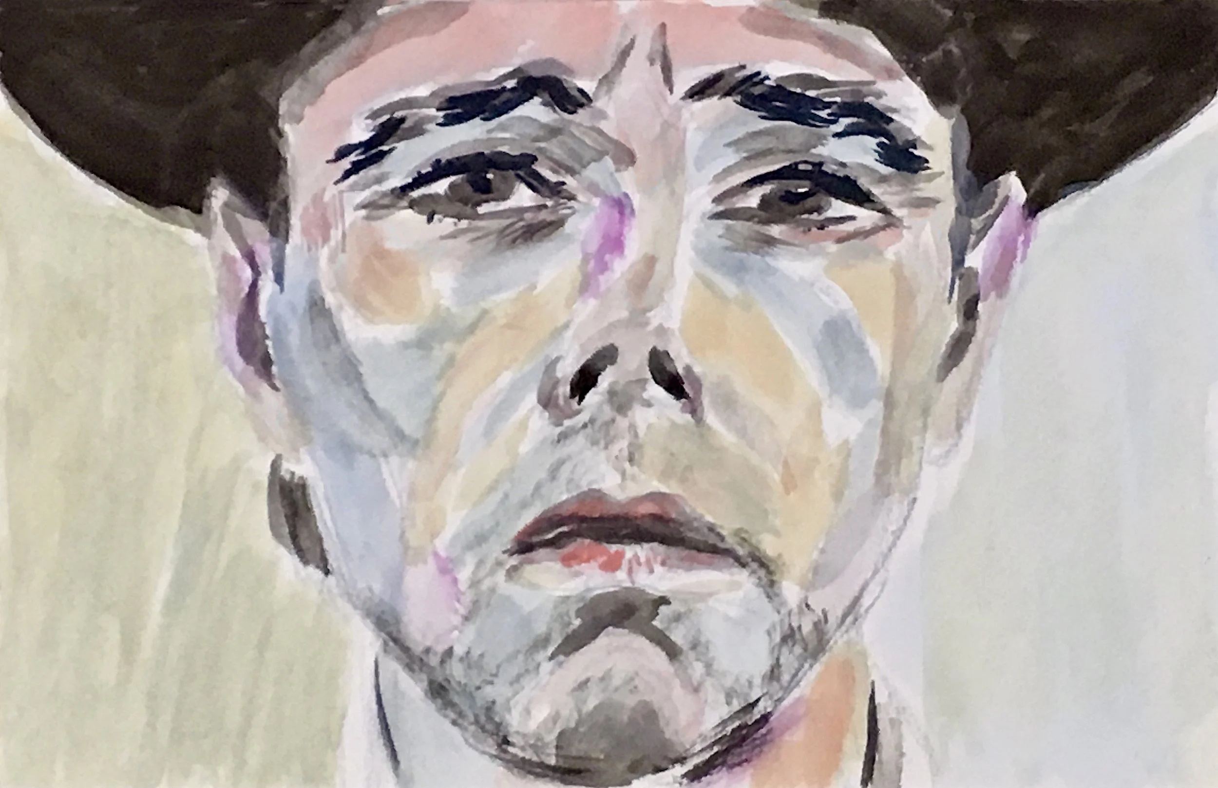 Joseph Beuys, gouache on wood