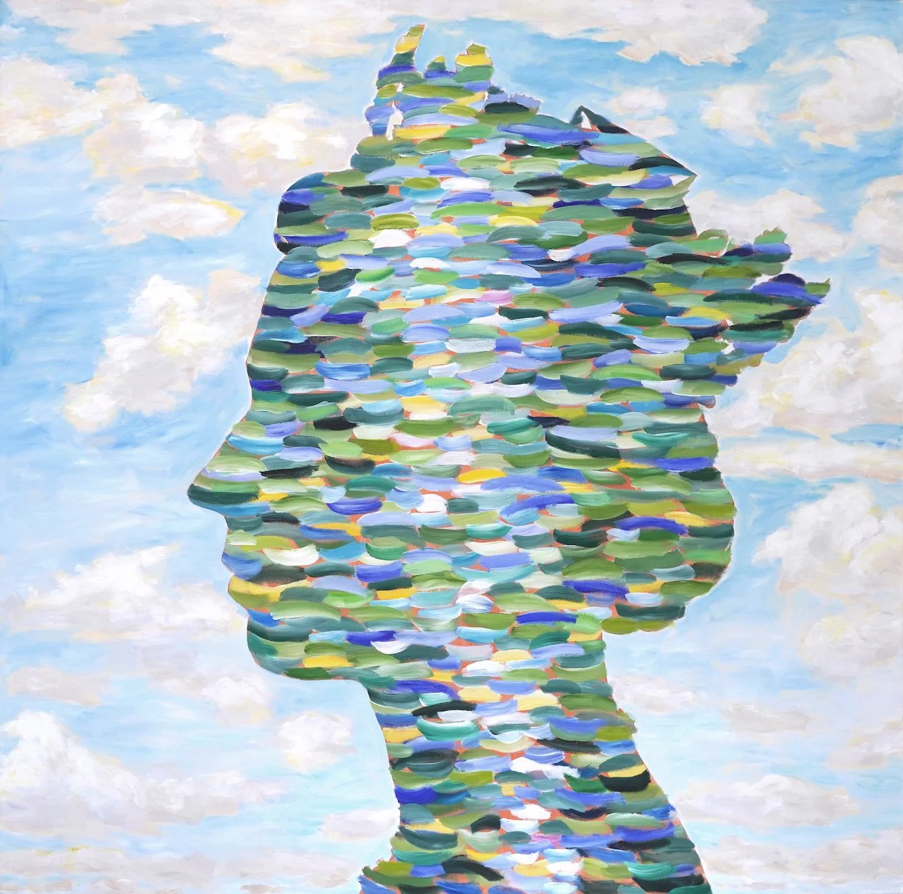 Sunlight on the Thames at Windsor, 66 x 66in/168 x 168cm