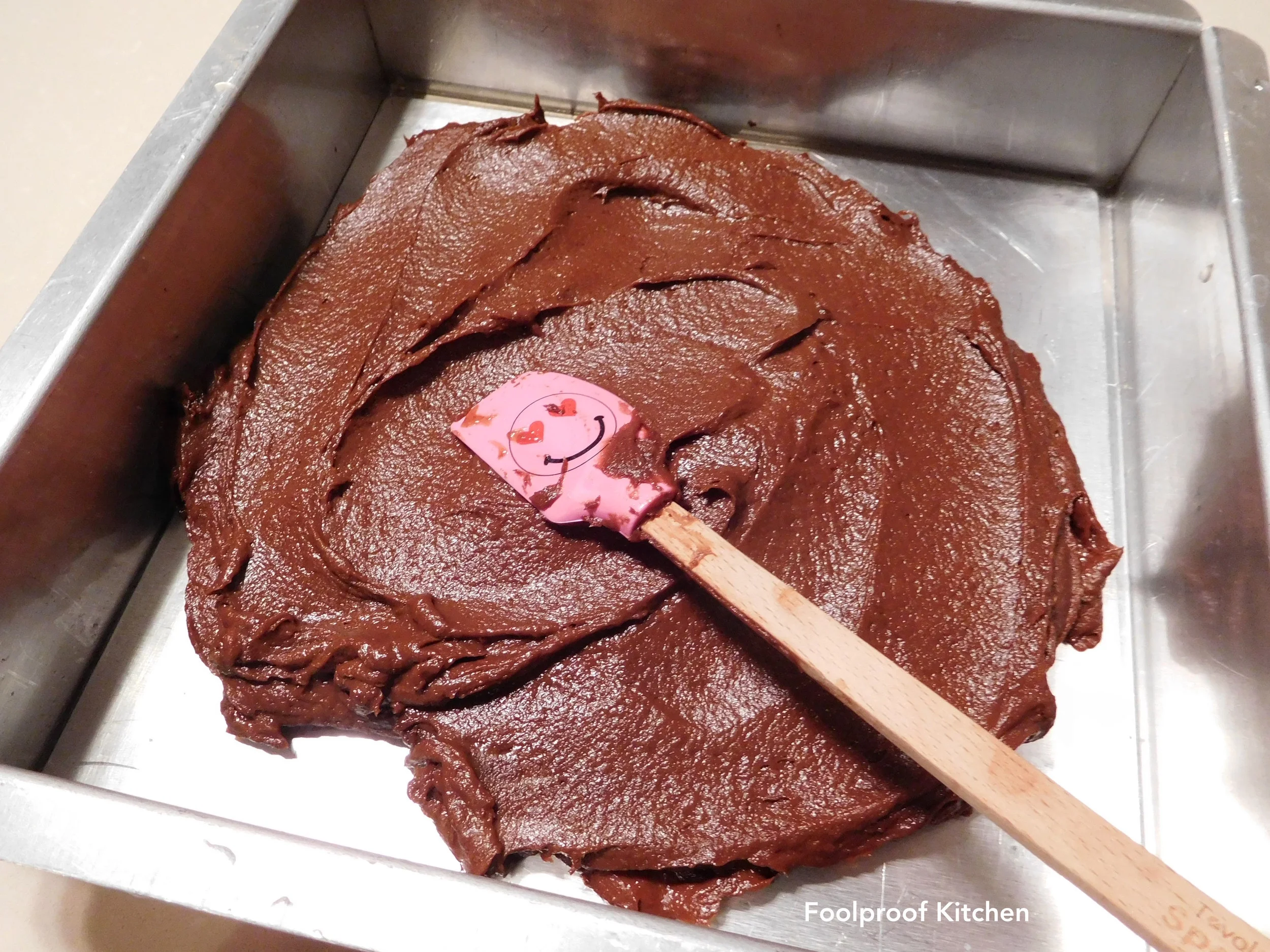 Foolproofing a gf brownie recipe made with nut butter and banana. Hope to be smiling when they are done!