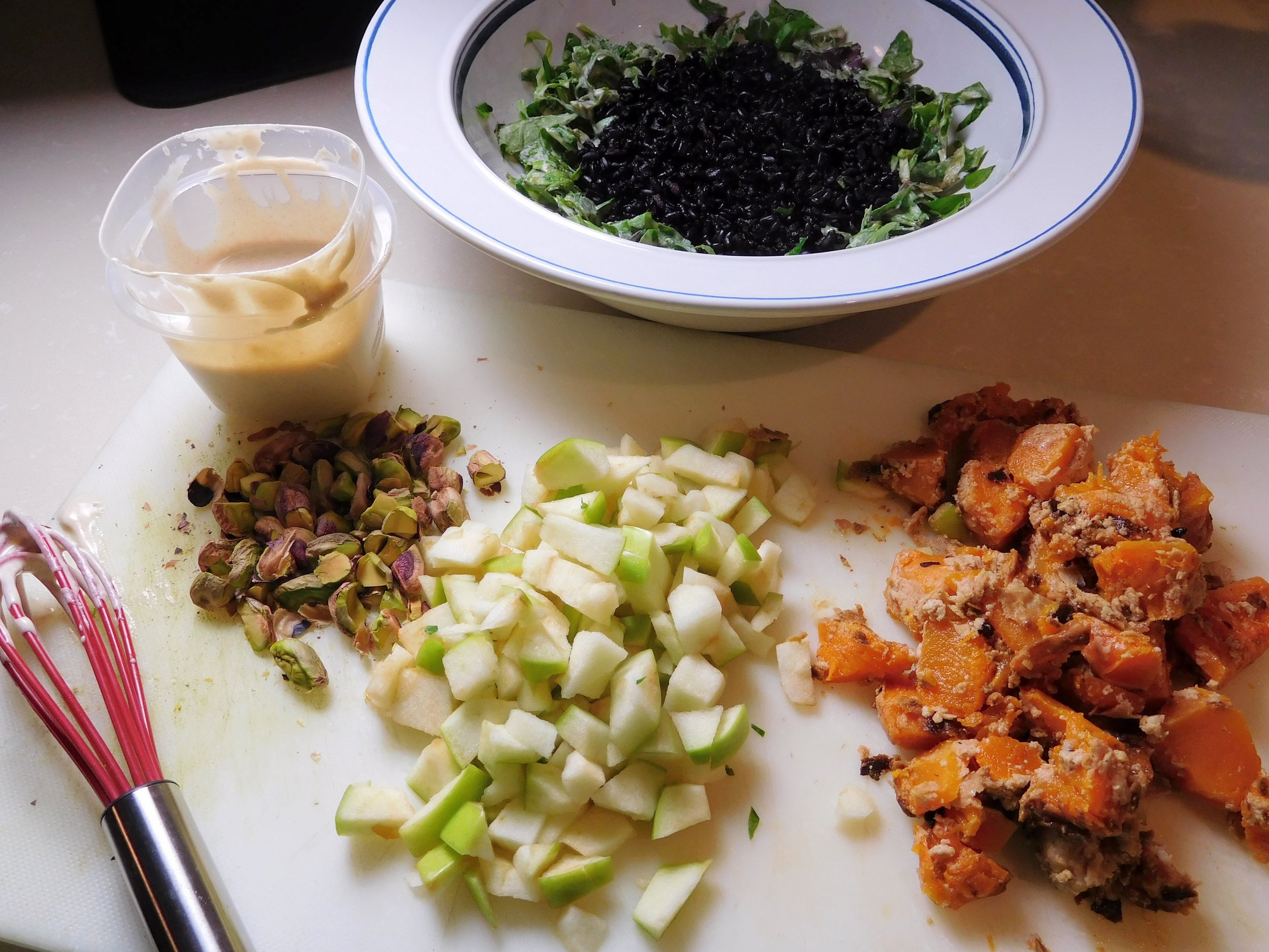 Black bean bowl prep.JPG