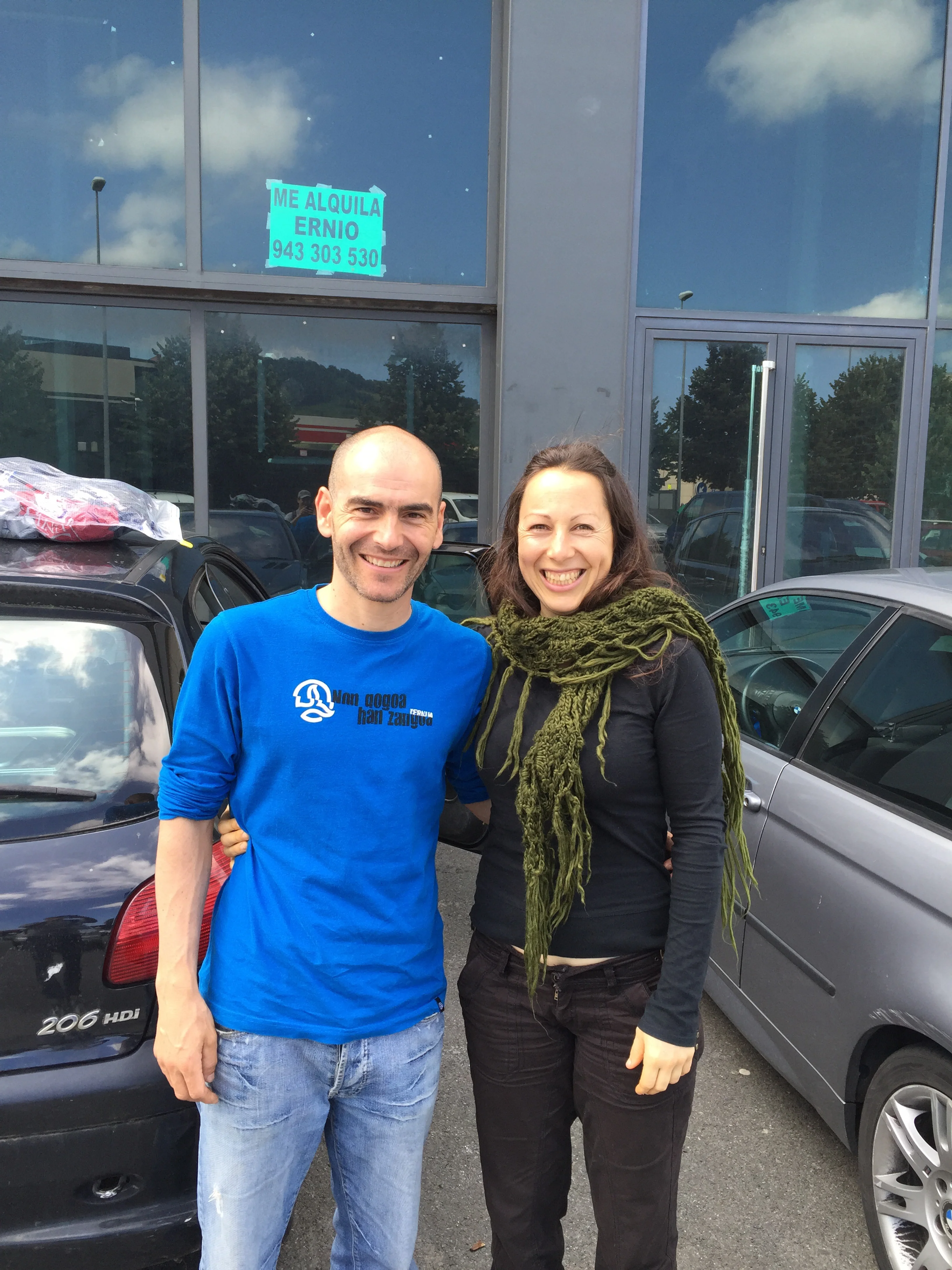 Aitir & Laura, trying to help find me a place to rent a car. Renting a car was not meant to be. :)