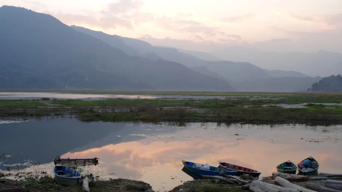 Pokhara Mountain Reflection