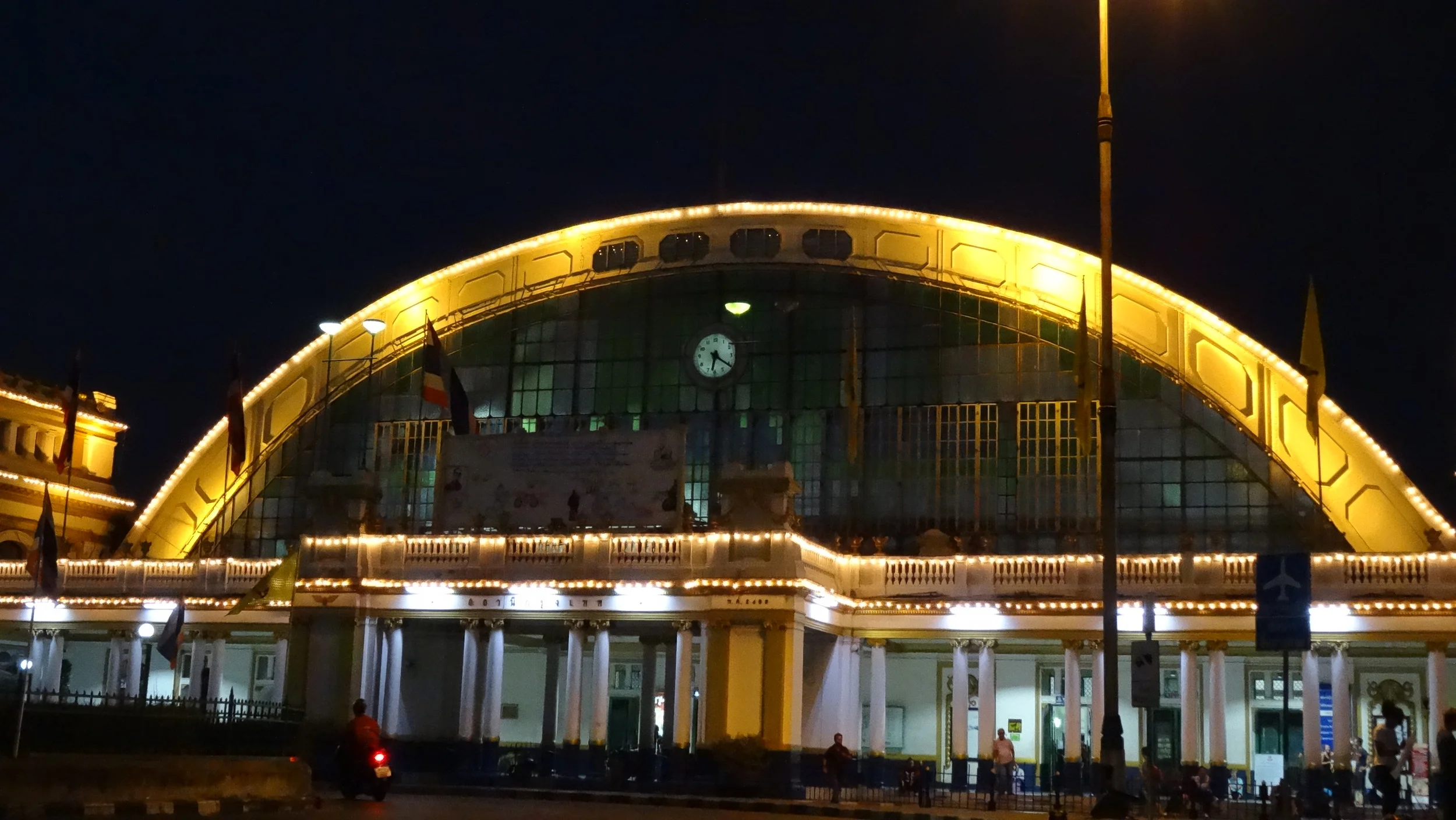 Hua Lamphong Station (Central Rail Road Station). This pic was taken from a food stall right outside the station while waiting to head south towards the islands. I daydreamed for a good hour... how many backpackers have walked through these doors and how many memories have been created while traveling through Southeast Asia (SEA)? Too many to count...
