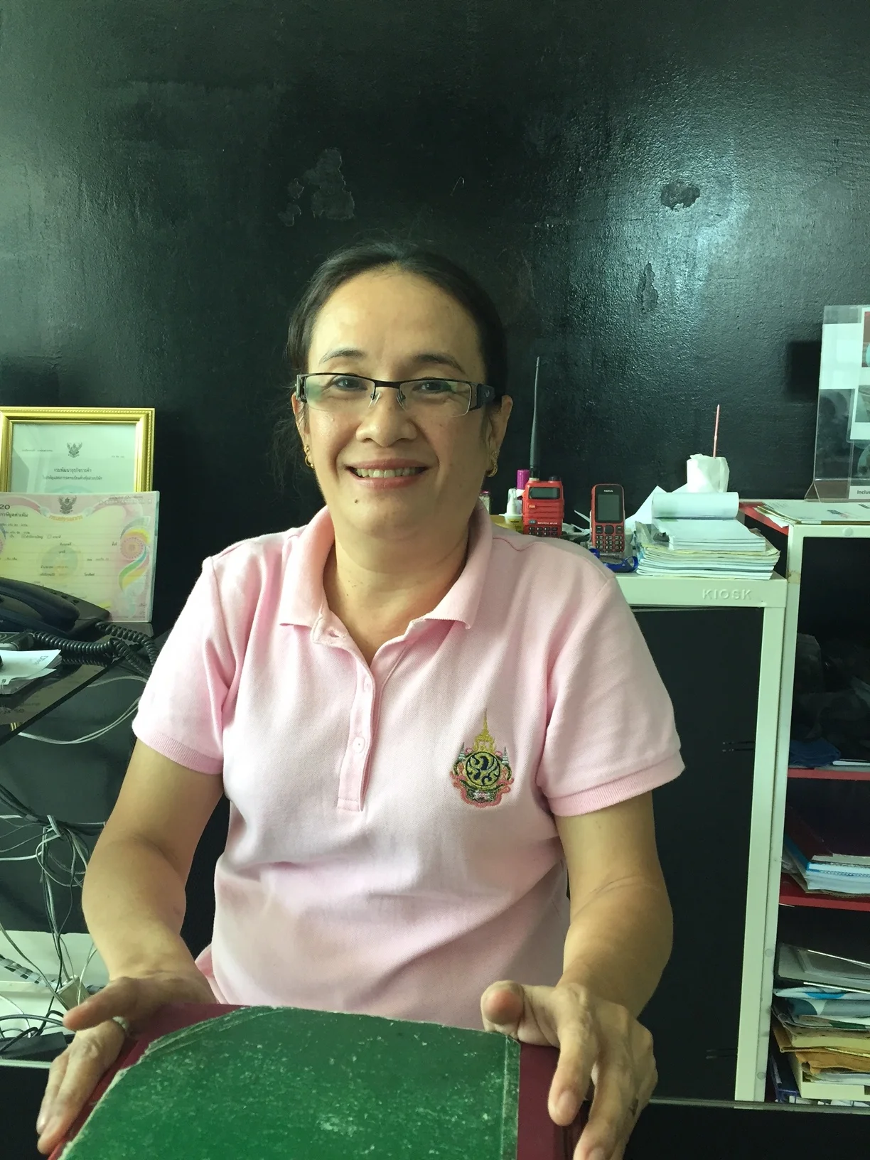 Wanlapha: Works for the City @ 50 Hostel and takes care of all guess during the night shift 7pm-7am. She's originally from Phitsanulok (half way between Bangkok and Chiang Mai), but now lives and works in the neighborhood for the last 4 years. She's a wonderful cook and a former restaurant owner where she learned english. After 4 years of living in the neighborhood she has to move because of a new condo complex being built. 