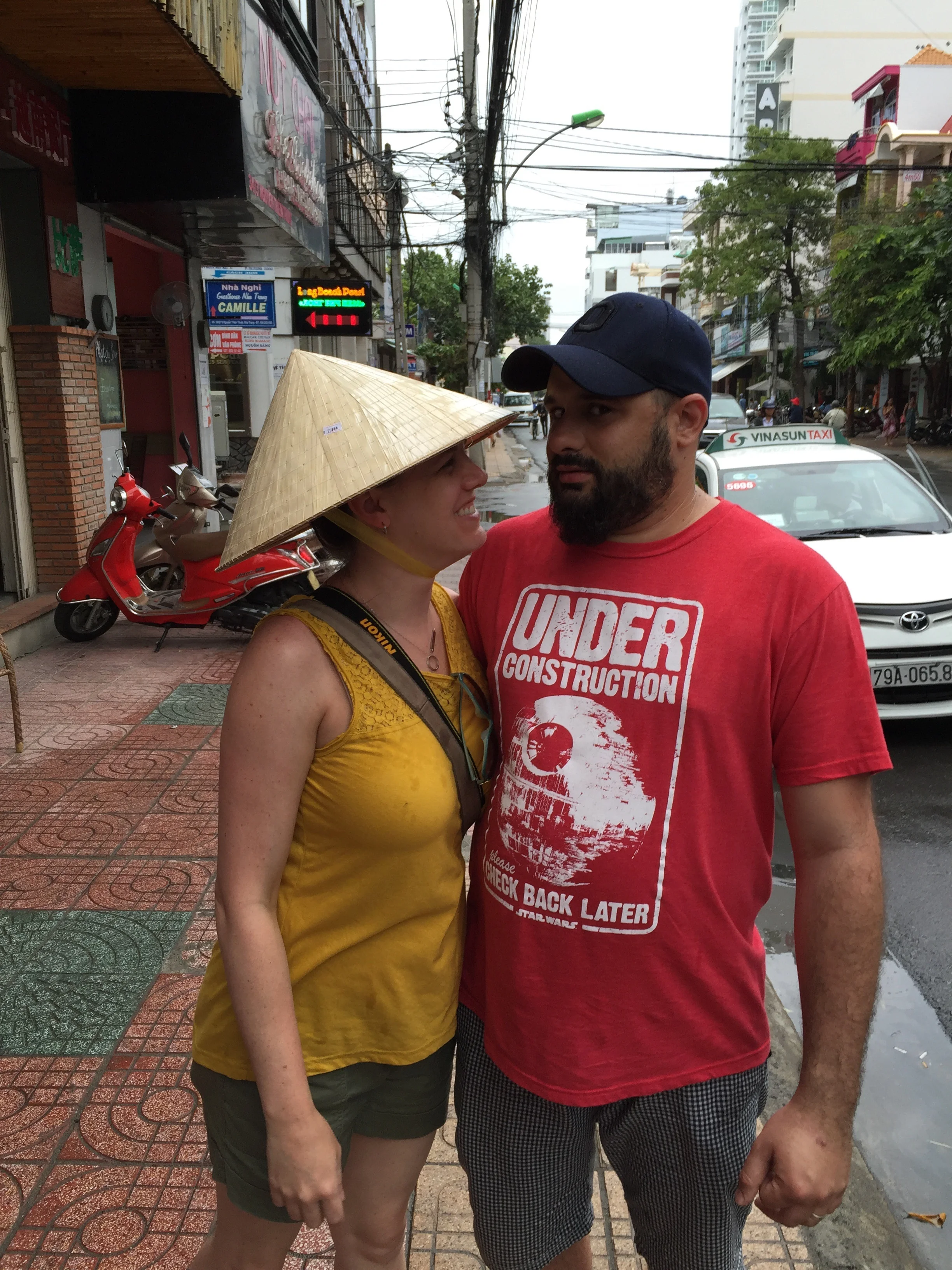 My cousin Chad and his wife Ivy. This picture was actually taken at the end of our trip, but it's a great intro photo. 