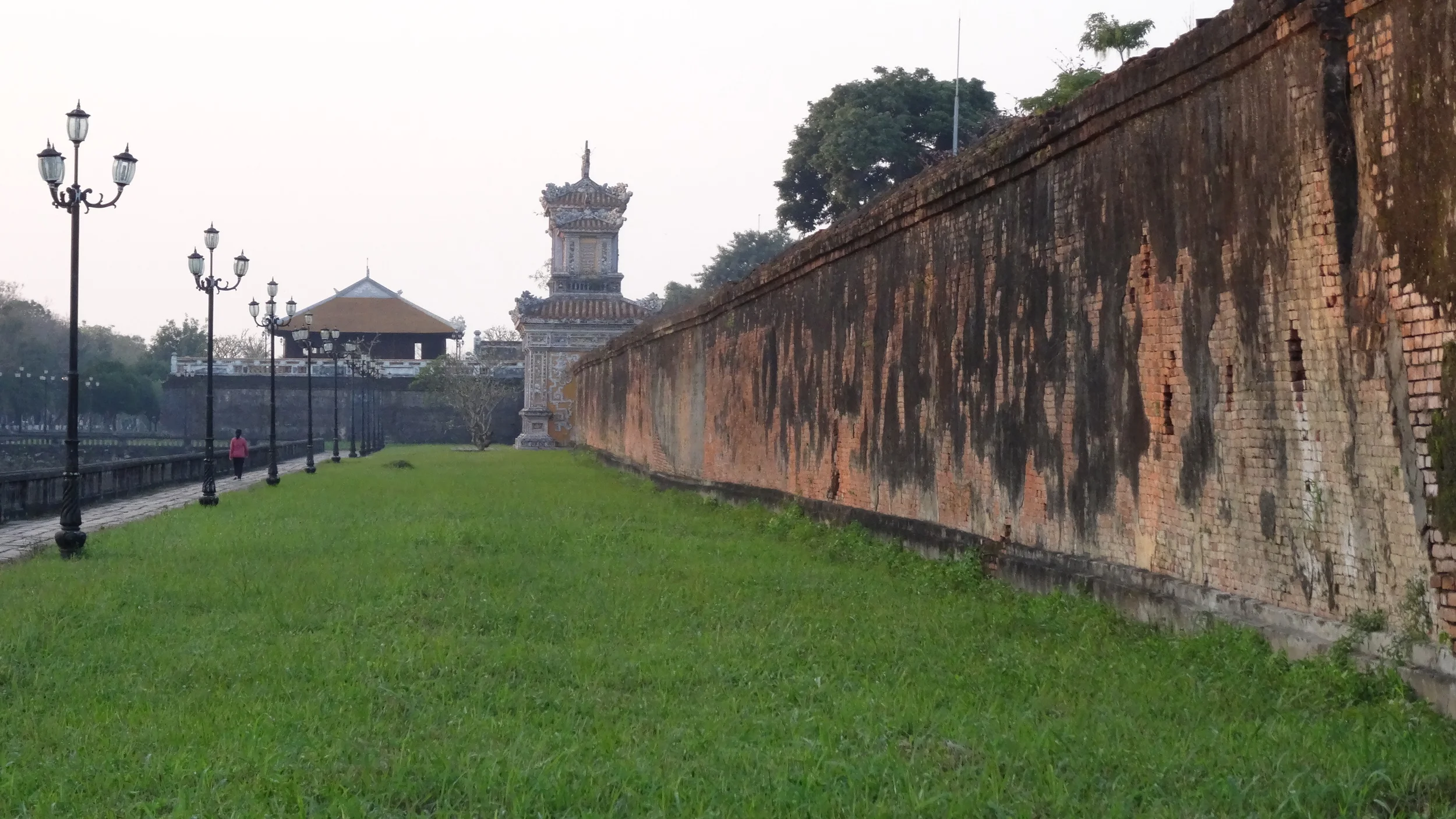 Pictured above is of the Citadel. It's surrounded by a moat and this giant brick wall. It was the imperial city of the Nguyen Dynasty where emperors use to rule the region. It use to be the capital city of Vietnam until they moved it to Hanoi in 1945. 