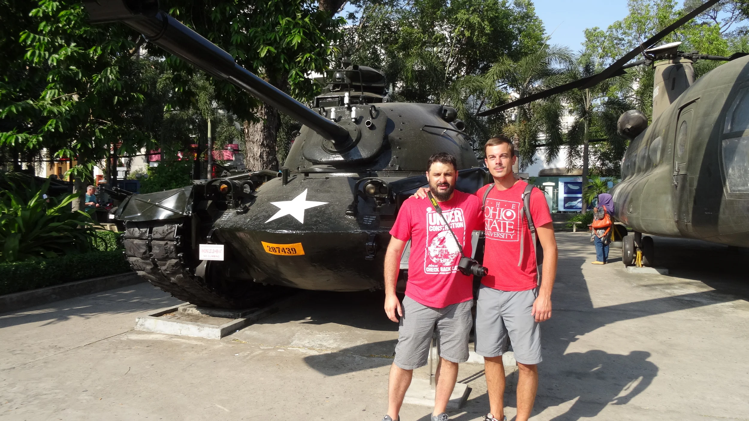 Chad and I at the War Remnants Museum. It's one of the most difficult museums to walk through. It's hard to image that the Vietnam war happened in a country we are now enjoying to travel through. 