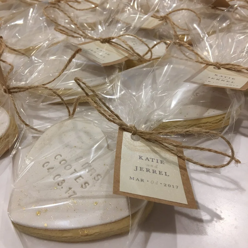 Gold Splatter Cookies with Twine & Thank You Tags