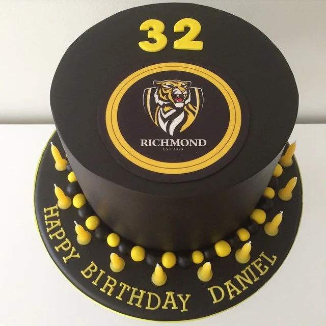 AFL Richmond Themed Birthday Cake